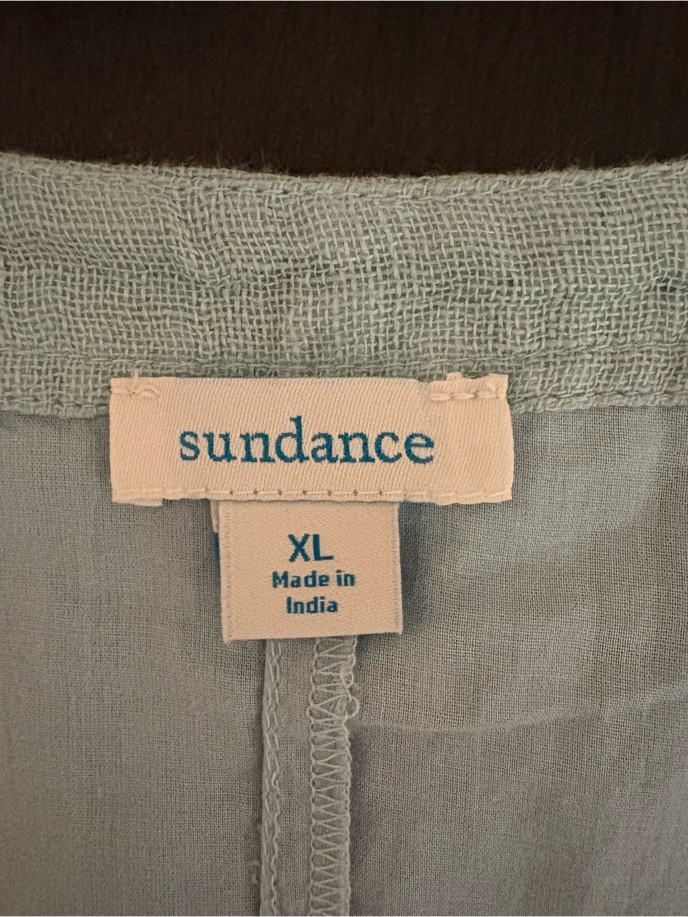 Sundance Sage Green Linen & Cotton Dress with Side Pockets - Picture 3 of 8